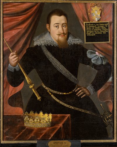 Ritratto del re Cristiano IV di Danimarca 1577-1648 da Unbekannt