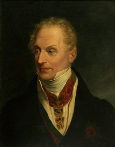 Ritratto di Klemens Wenzel, Principe von Metternich 1773-1859, c. 1815 da Unbekannt