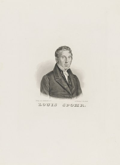 Ritratto di Louis Spohr 1784-1859, c. 1830-1840 da Unbekannt