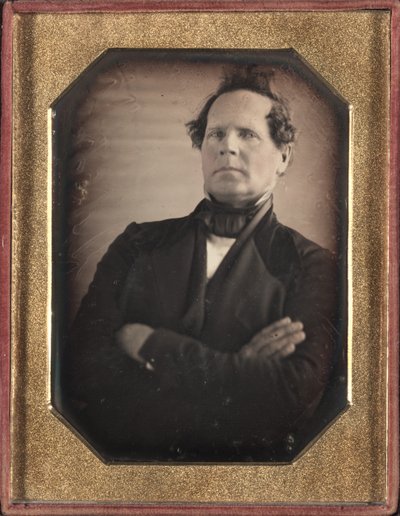 Ritratto di uomo che si allontana dalla fotocamera, fine anni 1840 da Unbekannt