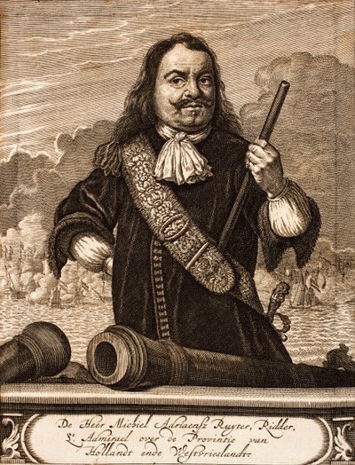 Ritratto di Michiel de Ruyter 1607-1676 Da: Schauplatz des Krieges, 1675 da Unbekannt