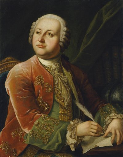 Ritratto di Mikhail V. Lomonosov 1711-1765, seconda metà del XVIII secolo da Unbekannt