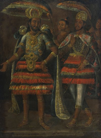 Ritratto di Moctezuma e Cuauhtémoc, XVII secolo da Unbekannt