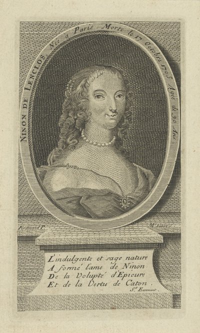 Ritratto di Ninon de Lenclos 1620-1705, ca 1730 da Unbekannt