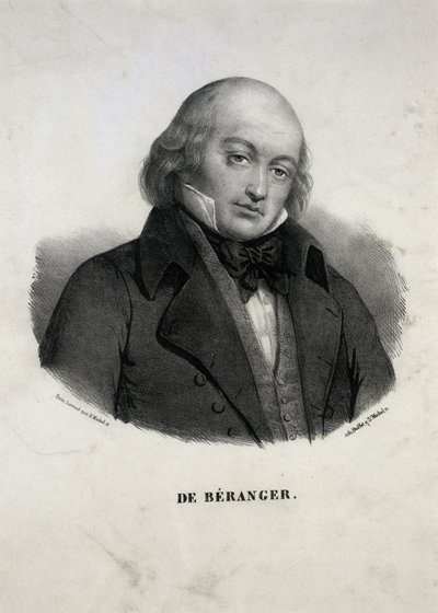 Ritratto di Pierre-Jean de Béranger 1780-1857 da Unbekannt