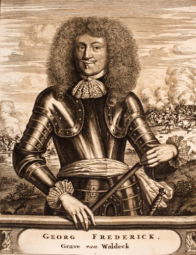 Ritratto del principe Georg Friedrich di Waldeck 1620-1692 Da: Schauplatz des Krieges da Unbekannt