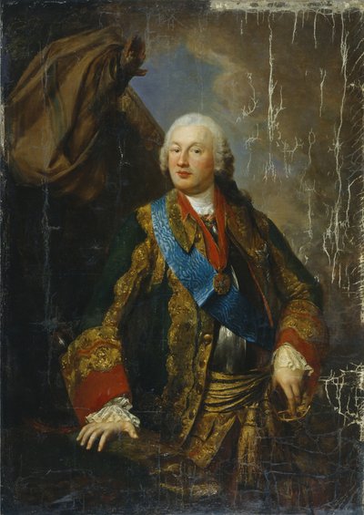Ritratto del principe Mikhail Nikitich Volkonsky 1713-1788, metà del XVIII secolo da Unbekannt