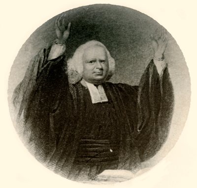 Ritratto del Rev. George Whitefield in toga e parrucca indossata nel New England, c1750, 1937 da Unbekannt