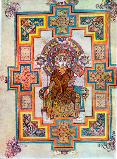 Ritratto di San Giovanni dal Libro di Kells, c800 da Unbekannt