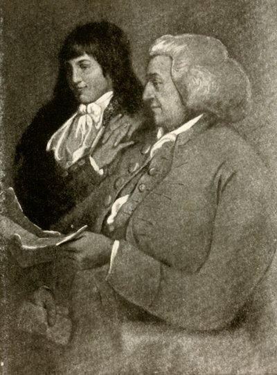 Ritratto di Samuel Shoemaker, con parrucca, e suo figlio da Unbekannt