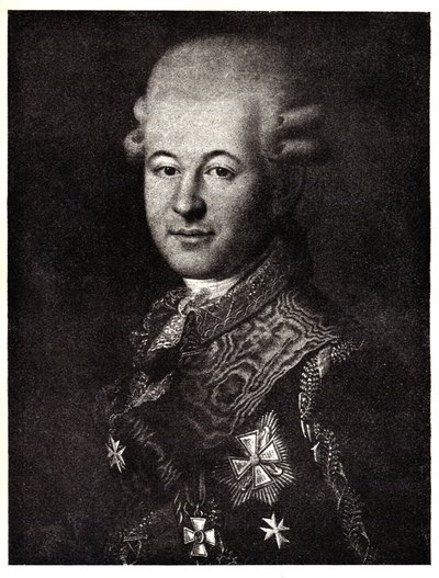 Ritratto di Semyon Zorich 1745-1799, il favorito di Caterina la Grande, inizio XIX sec. da Unbekannt