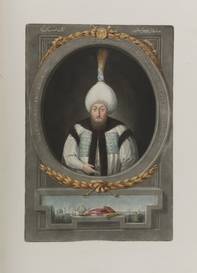 Ritratto del sultano Mustafa III, 1717-1774, 1815 da Unbekannt