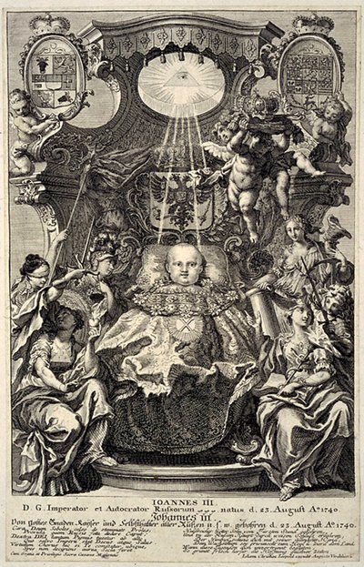 Ritratto dello zar Ivan VI Antonovich di Russia 1740-1764, 1740 da Unbekannt