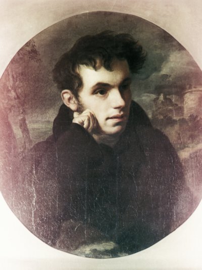 Ritratto di Vasily Zhukovsky, poeta e amico di Alexander Pushkin, dipinto di O. Kiprensky da Unbekannt
