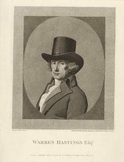 Ritratto di Warren Hastings, Esq., pub. 1795 da Unbekannt