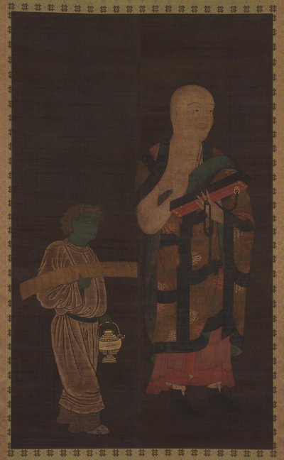 Ritratto di Xuanzang Genjo con assistente, XIV secolo da Unbekannt