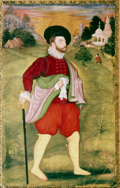 Ritratto di un europeo, Scuola Mughal, Periodo di Akbar da Unbekannt