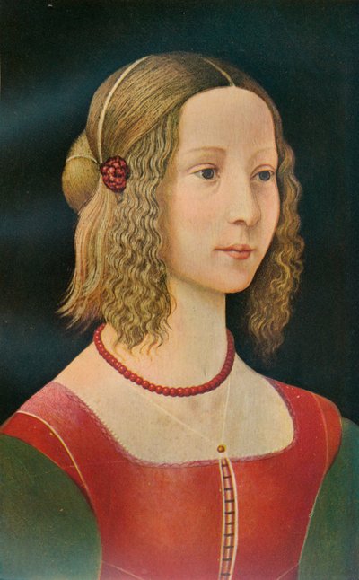 Ritratto di una ragazza, c1490, 1911 da Unbekannt