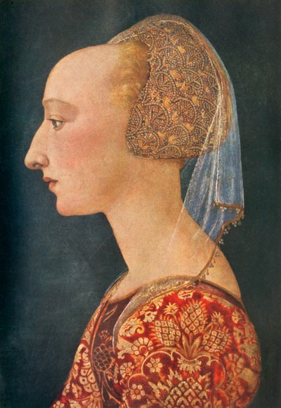 Ritratto di una signora in rosso, 1460-1470, 1934 da Unbekannt