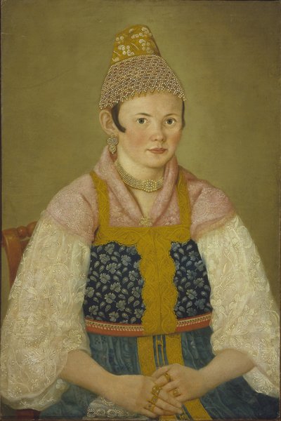Ritratto di una donna mercante in Kokoshnik Kabluchok da Unbekannt