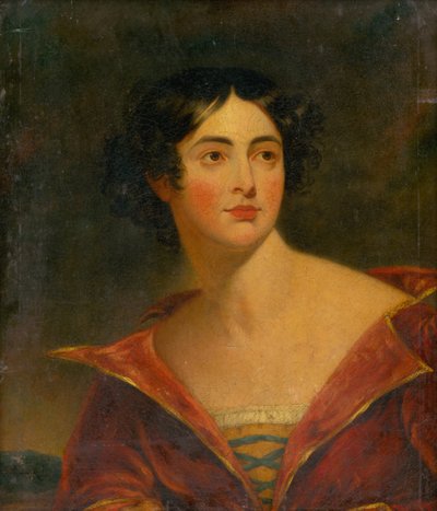 Ritratto di una Donna in Abito Rosso da Unbekannt