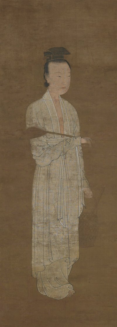 Ritratto di una donna in bianco: Lu Meiniang, XIV secolo da Unbekannt