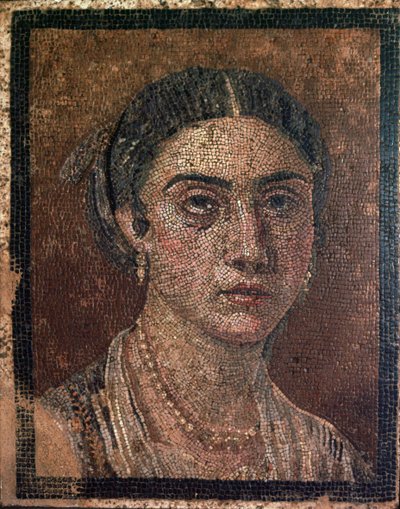 Ritratto di una donna da un mosaico pavimentale romano da Unbekannt