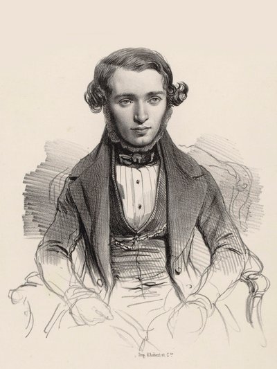 Ritratto del pianista e compositore Jacob Rosenhain 1813-1894, 1845 da Unbekannt