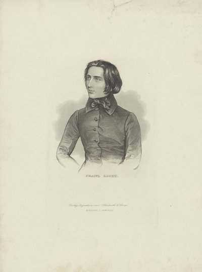 Ritratto del compositore Franz Liszt 1811-1886, 1840-1850 da Unbekannt