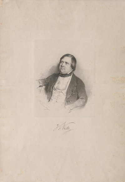 Ritratto del compositore Johann Friedrich Kittl 1806-1868, c. 1850 da Unbekannt