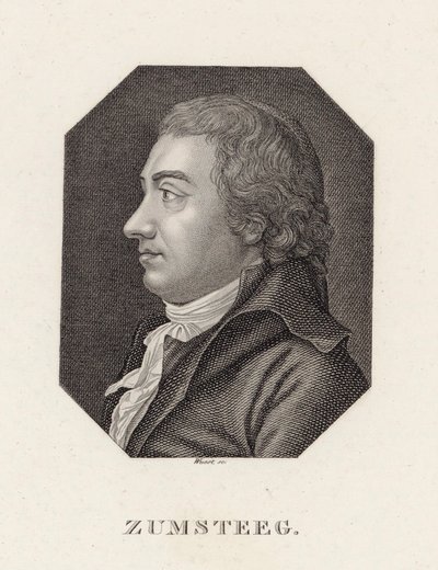 Ritratto del compositore Johann Rudolf Zumsteeg, c. 1800 da Unbekannt