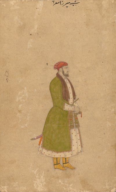 Ritratto del cortigiano Mirza Muizz, c. 1680-1700 da Unbekannt