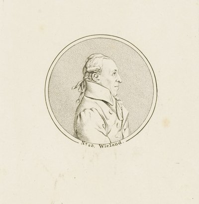 Ritratto del poeta e scrittore Christoph Martin Wieland, c. 1810 da Unbekannt