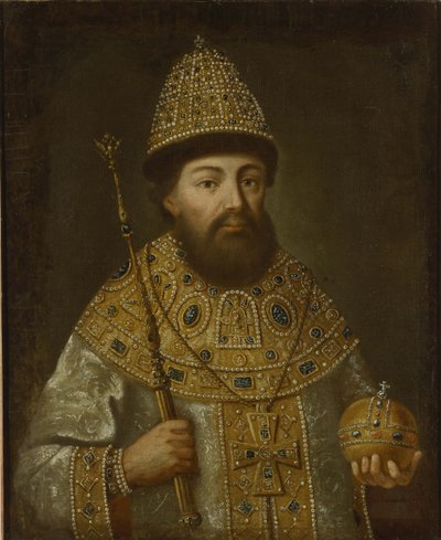 Ritratto dello Zar Alessio I Michajlovič di Russia 1629-1676, ca 1675 da Unbekannt