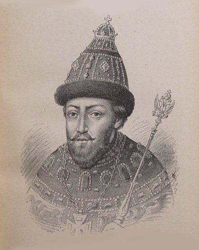 Ritratto dello Zar Michail I Fyodorovich di Russia 1596-1645 da Unbekannt