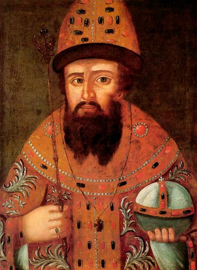 Ritratto dello Zar Michail I Fyodorovich di Russia, 1596-1645, inizio XVII secolo da Unbekannt