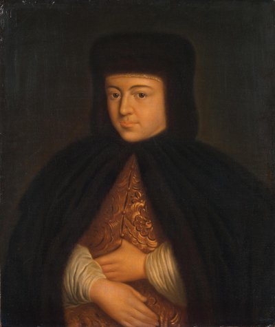 Ritratto della zarina Natalia Naryshkina 1651-1694, moglie dello zar Alessio I di Russia, Primo terzo da Unbekannt