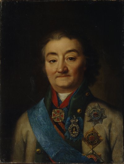 Ritratto del comandante in capo della flotta Conte Alexey Grigoryevich Orlov di Chesma 1737-1808, fine XVIII sec. da Unbekannt