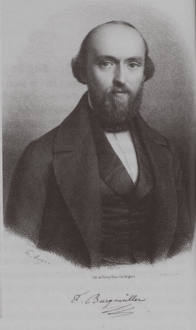 Ritratto del compositore Johann Friedrich Franz Burgmüller 1806-1874, c. 1840 da Unbekannt