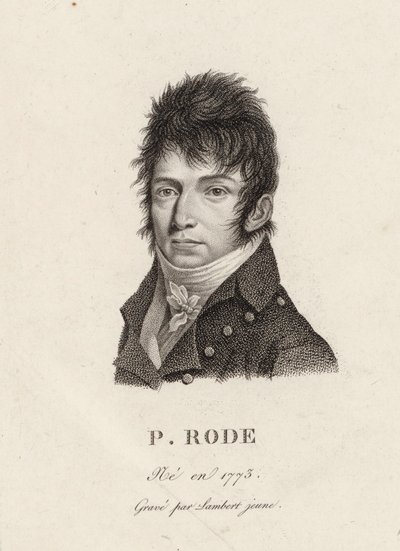 Ritratto del compositore Pierre Jacques Joseph Rode, 1774-1830 da Unbekannt