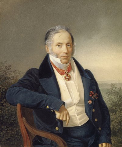 Ritratto del pittore Alexander Sauerweid 1782-1844, primo quarto del XIX sec. da Unbekannt