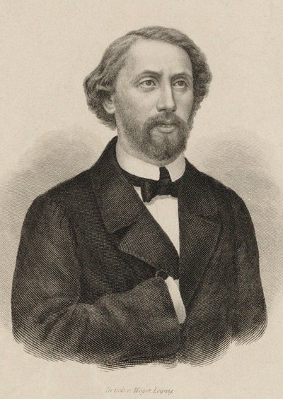 Ritratto del pianista e compositore Julius Schulhoff, 1825-1898, 1860 da Unbekannt