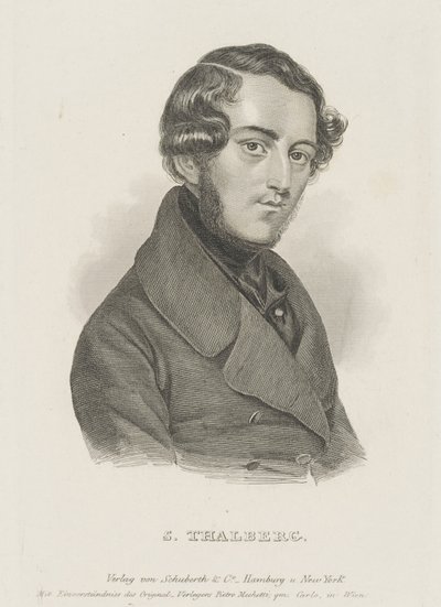 Ritratto del pianista e compositore Sigismund Thalberg 1812-1871, c. 1850 da Unbekannt
