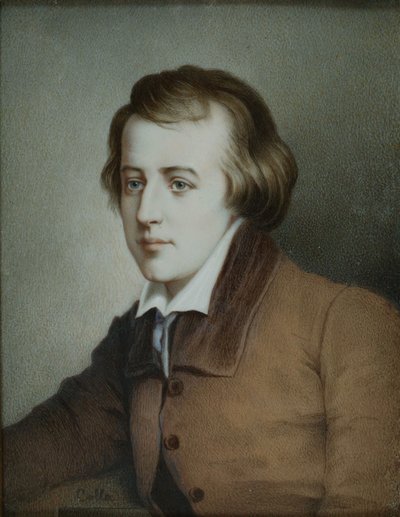 Ritratto del poeta Heinrich Heine, ca 1825 da Unbekannt