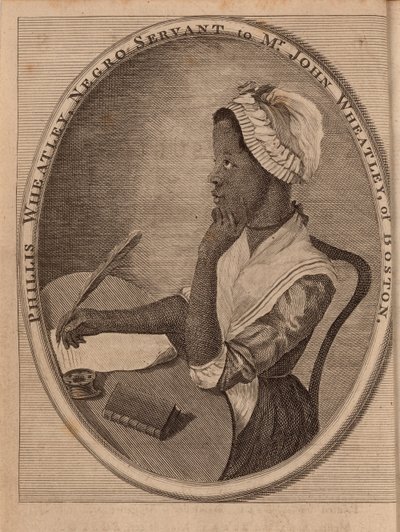 Ritratto della poetessa Phillis Wheatley c.1753-1784, 1773 da Unbekannt
