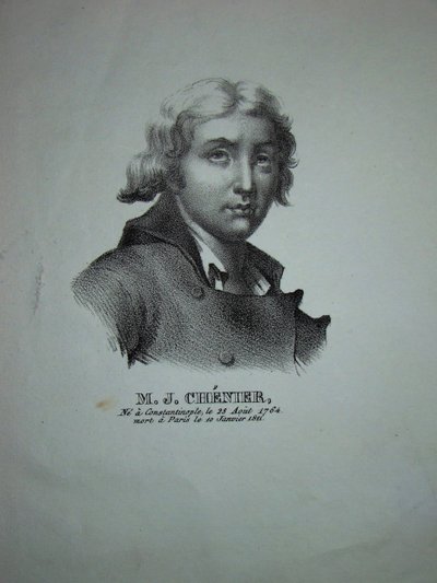 Ritratto del poeta e drammaturgo Marie-Joseph Chénier da Unbekannt