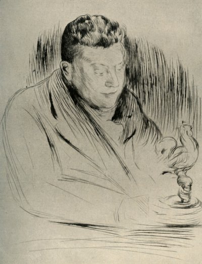 Ritratto dello scultore Alfred Gilbert, 1908 da Unbekannt