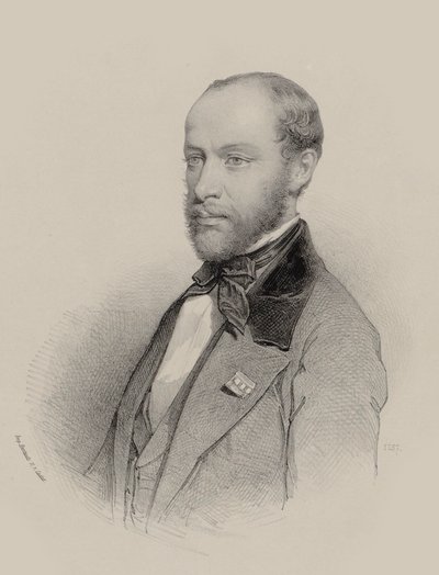 Ritratto del violinista e compositore Henri Vieuxtemps 1820-1881 da Unbekannt