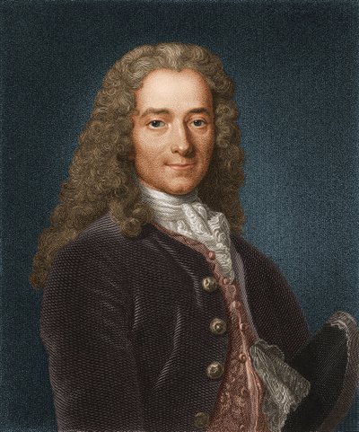 Ritratto dello scrittore, saggista e filosofo Francois Marie Arouet de Voltaire 1694-1778, 1730s da Unbekannt