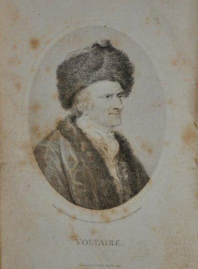 Ritratto dello scrittore, saggista e filosofo Francois Marie Arouet de Voltaire da Unbekannt